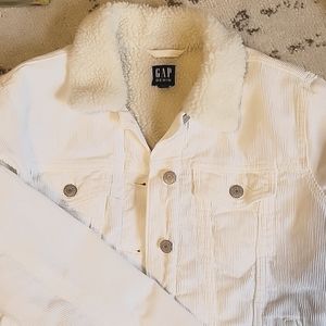 Gap corduroy winterr white jacket